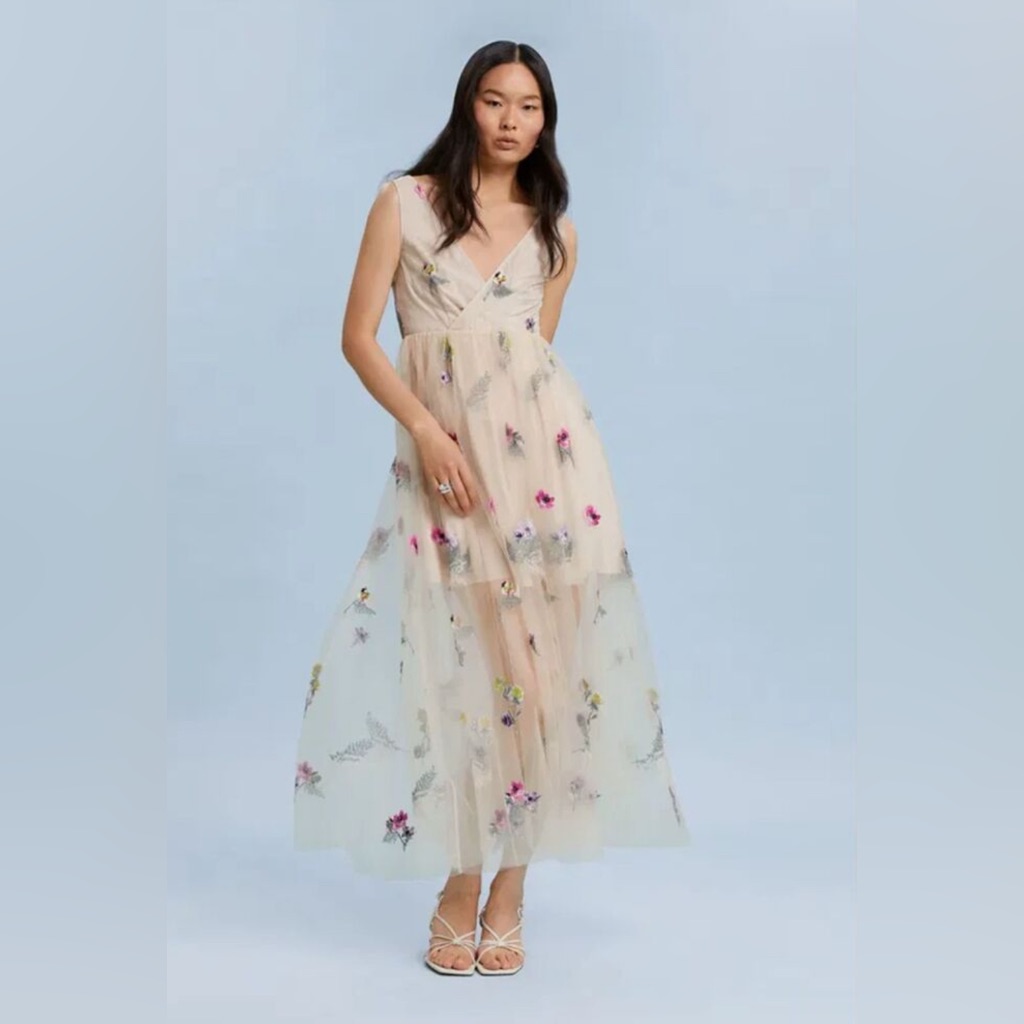 & Other Stories | Floral Embroidered Maxi Dress